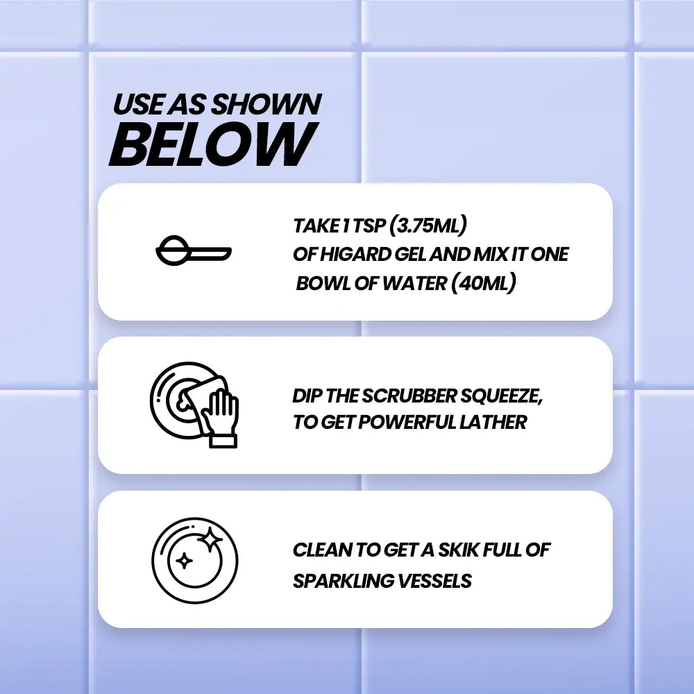 Dishwash Gel Liquid Higard