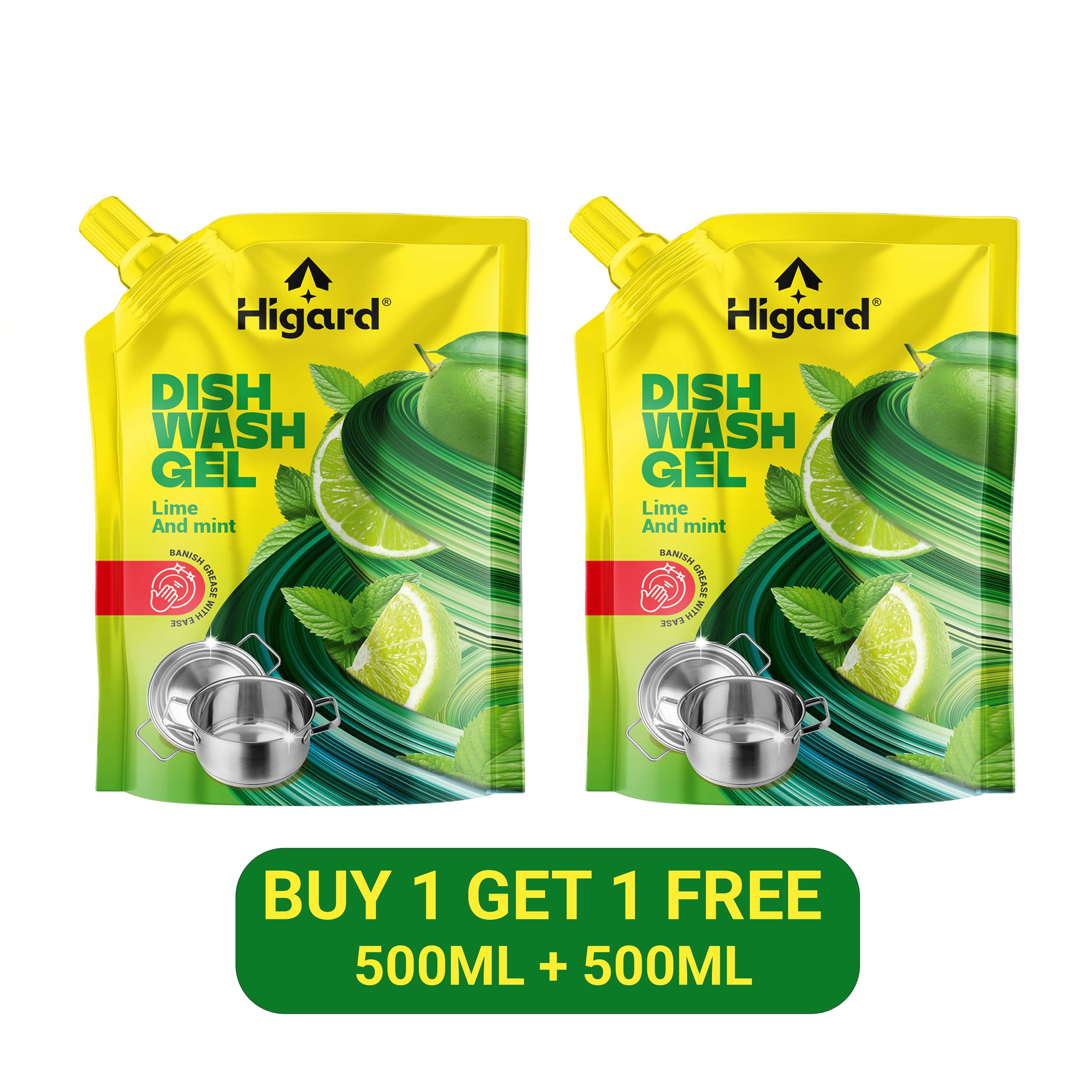 Higard Dishwash Gel Liquid 500ml x 2 Combo @159