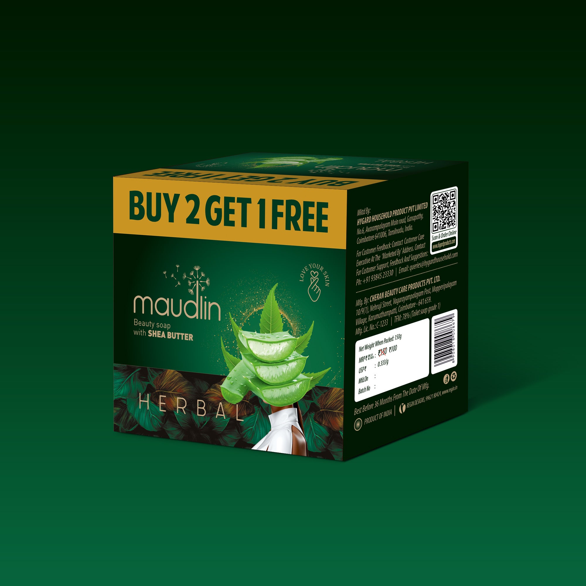 Maudlin Herbal Soap with Shea ButterB1 G1 Free